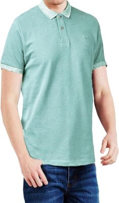 Threadbare Mens Compton Polo Top T-Shirt - Starlight Blue Size S, M, L & XL
