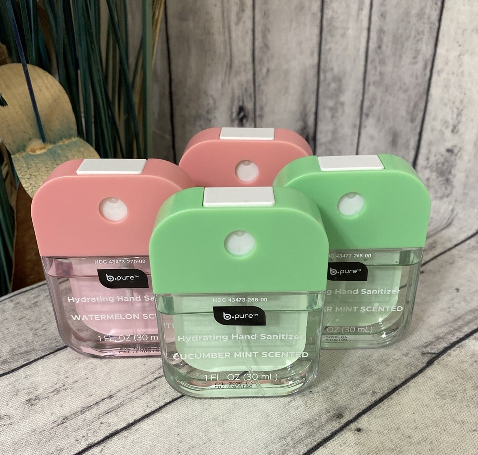 BPURE MIST HAND SANITIZER SPRAYS POPULAR TIK TOK HAND SANITIZER 4 PK