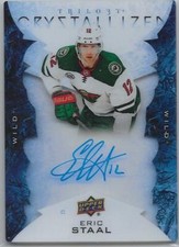 2019-20 UD Trilogy hockey Eric Staal Crystalized auto card #C-ES MINNESOTA WILD