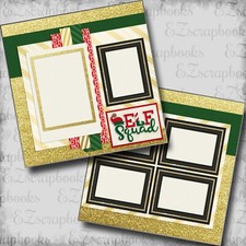 Elf Squad- 2 Premade Scrapbook Pages - EZ Layout 5684
