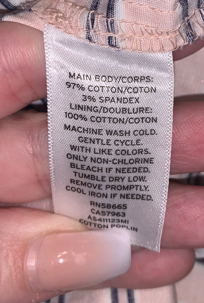 VETEMENTS Abito casual 1901 rosa blu navy a righe con cintura manica ad aletta aderente e svasato taglia 8