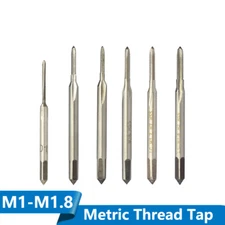 M1-M1.8 Metric Tap HSS Machine Hand Screw Thread Metric Plug Tap Straight Flute