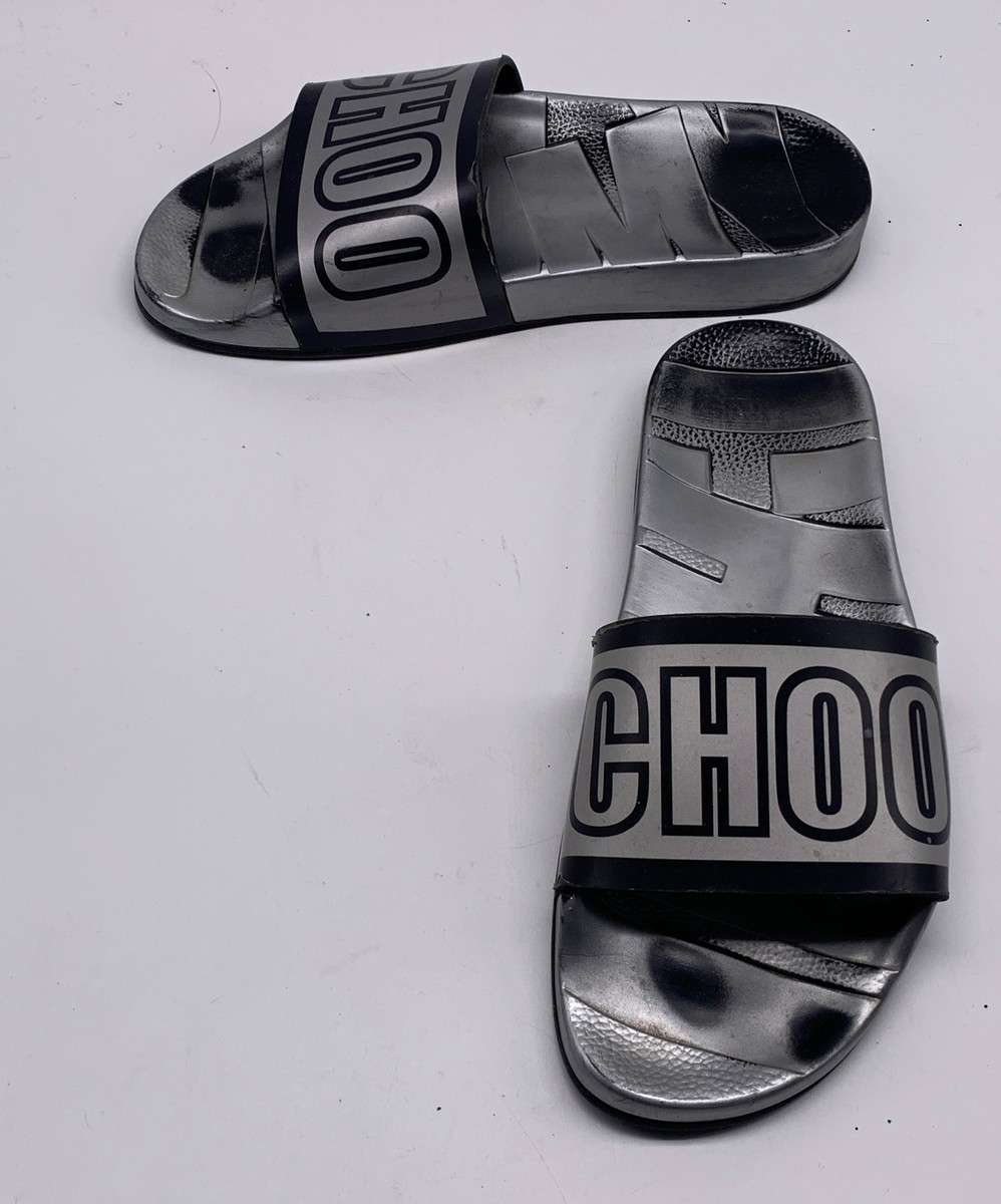 Jimmy Choo ブラック プリント サテン パンプス サイズ 37 1/2 Jimmy Choo ブラック プリント サテン パンプス サイズ 37 1/2