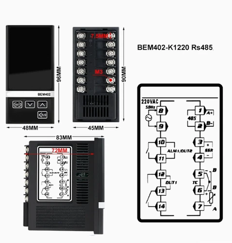 BEM-102/702/902/402 PID Regulation Intelligent Digital Temperature Controller - Photo 30/36