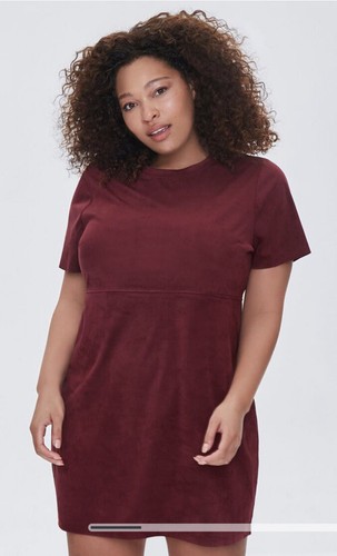 NWT Forever 21 Plus Size Mini Dress Rose Chocolate 0X XL Free Shipping! Sold out - Picture 4 of 6