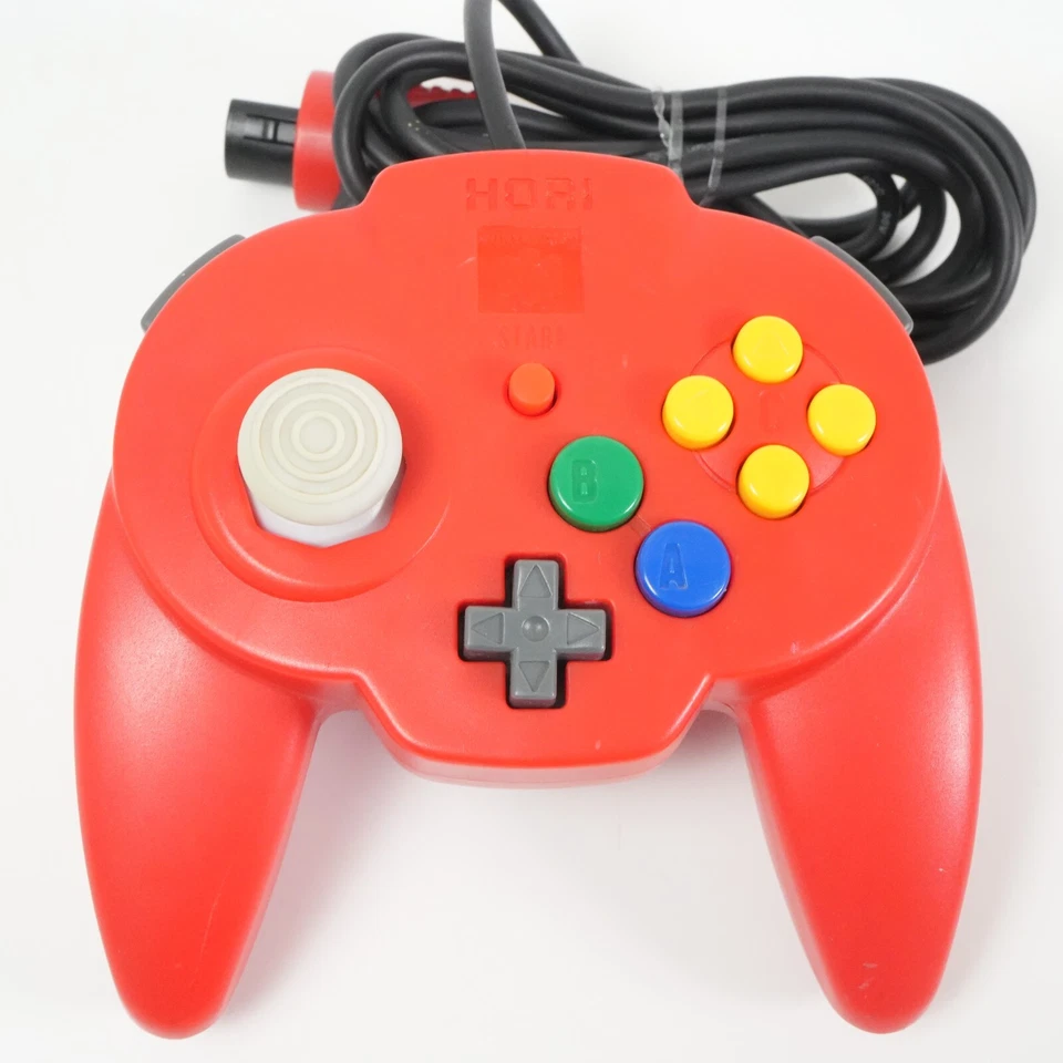 Nintendo 64 N64 Hori Pad Mini 64 Controller Red Tested From JAPAN - Image 2 of 4
