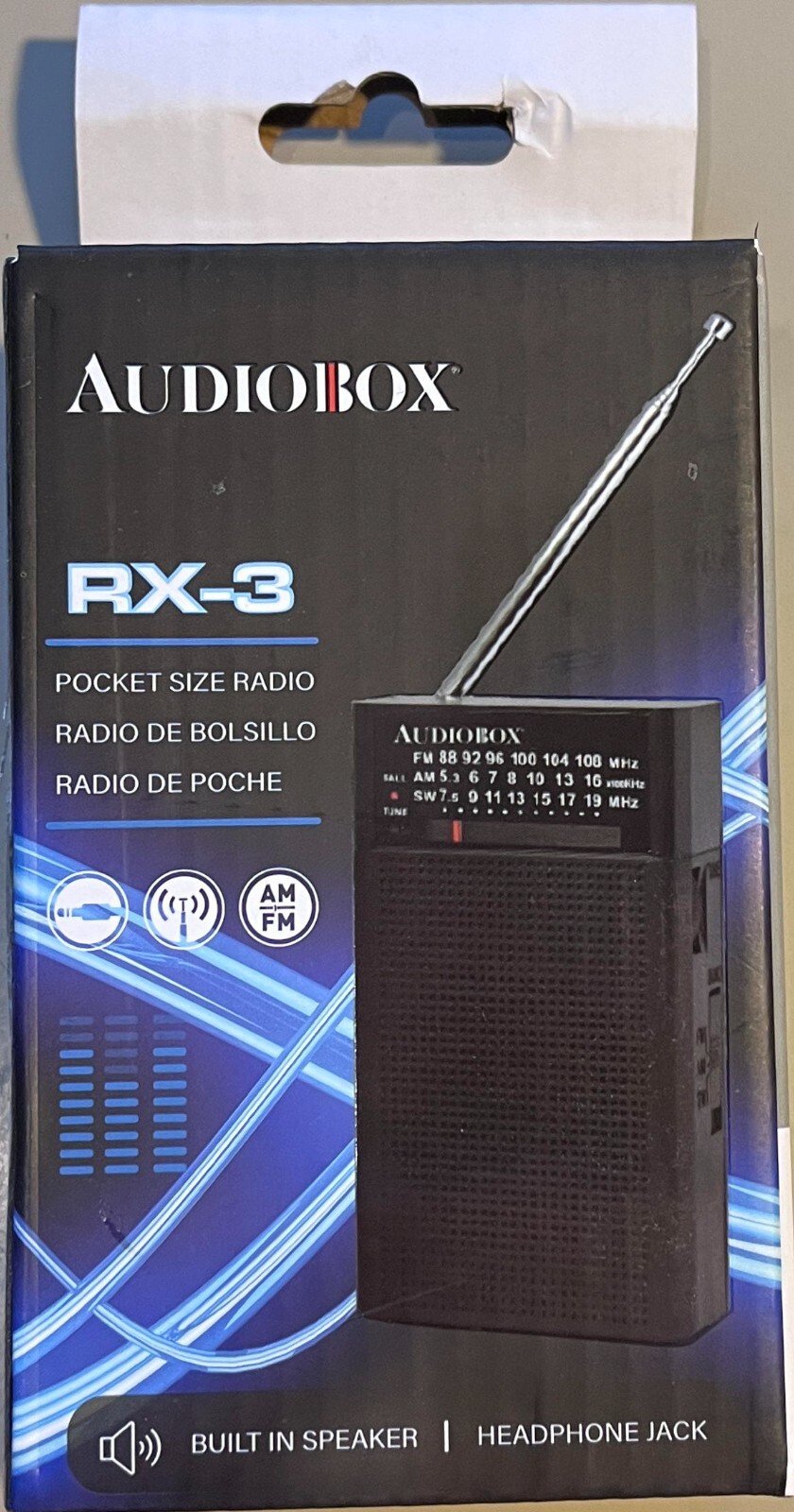 AUDIOBOX RX-3 Portable AM/FM/SW Band Radio w/ Built-In Speaker ...