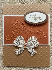 Embossed thanksgiving gift wrapped autumn card kit of 6 made w/ Stampin' Up!
