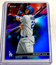 2021 Topps Finest #9- KEIBERT RUIZ Blue Refractor SP Rookie RC Card #'d 68/150. rookie card picture