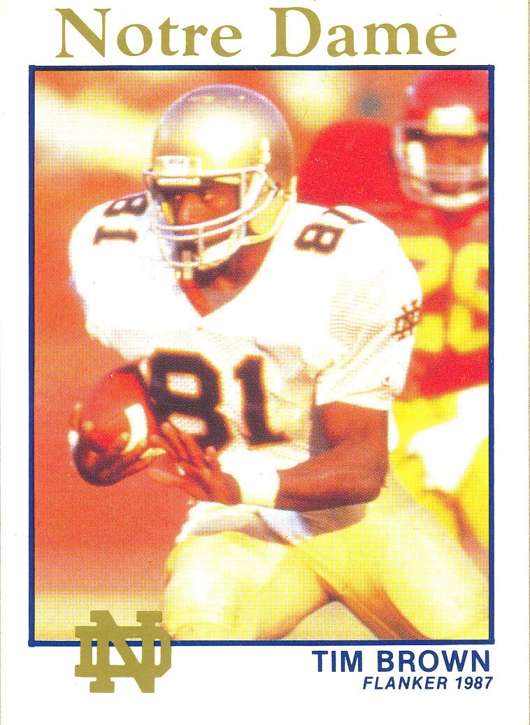 RARE C0LLEGE-0DDBALL Tim Brown RC RAIDERS BUCS Notre Dame HOF