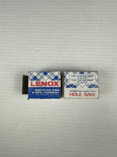 Lenox 1-1/4" 32mm Bi Metal Holesaw Lot Of 2 Hole saws