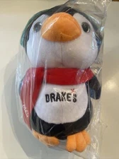 Drake’s Come Play Plush 8" Rockhopper Penguin Stuffed Animal 2023 w/ Scarf NEW