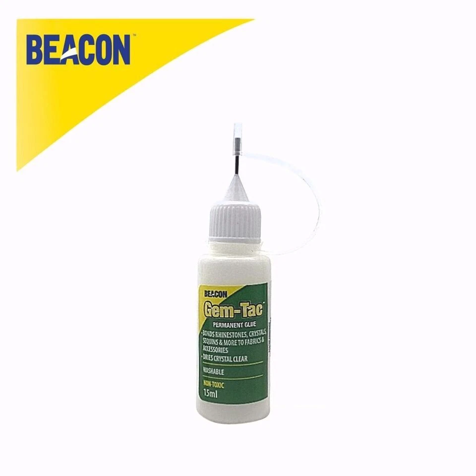 BEACON GEM TAC 15ml Beacon S Gem-Tac Kleber Kristalle Spitze Nadel Flasche für Schmuck Karte