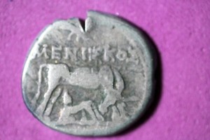 200 - 45 BC Greek Illyria. Dyrrhachion AR Drachm! #N03965