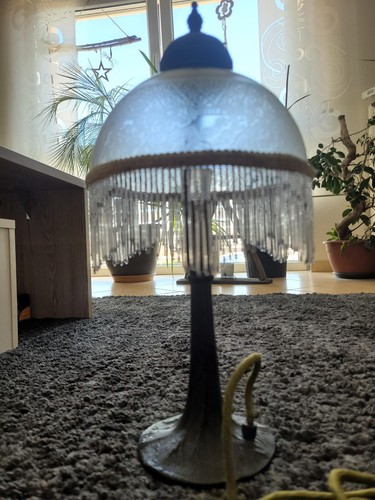 Alte Lampe Tischleuchte Messing Art Deco/Jugendstil - Bild 2 von 6