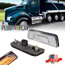 For Kenworth T680 Peterbilt 567 Clear Amber LED Indicator Side Marker Light 2pcs