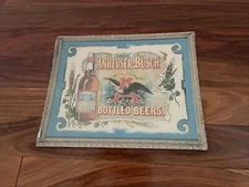 ANHEUSER-BUSCH BOTTLED BEERS. - RETRO ADVERTISING SIGN- RARE-SEE DETAILS