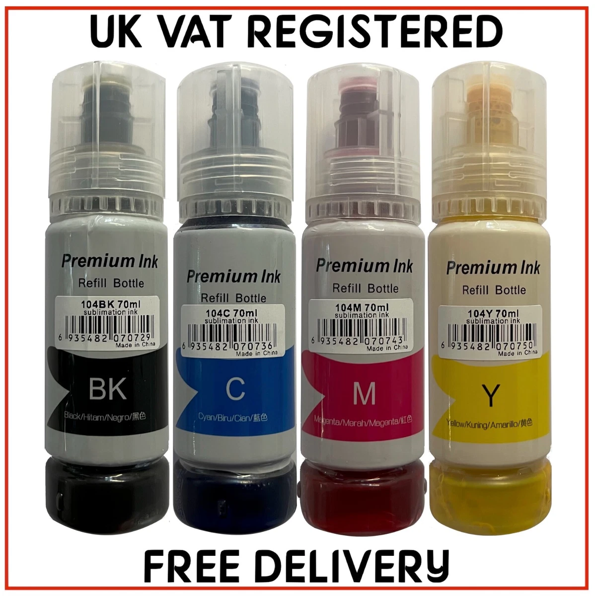 104 Sublimation Ink For Epson EcoTank ET4700 ET4800 LOT non oem