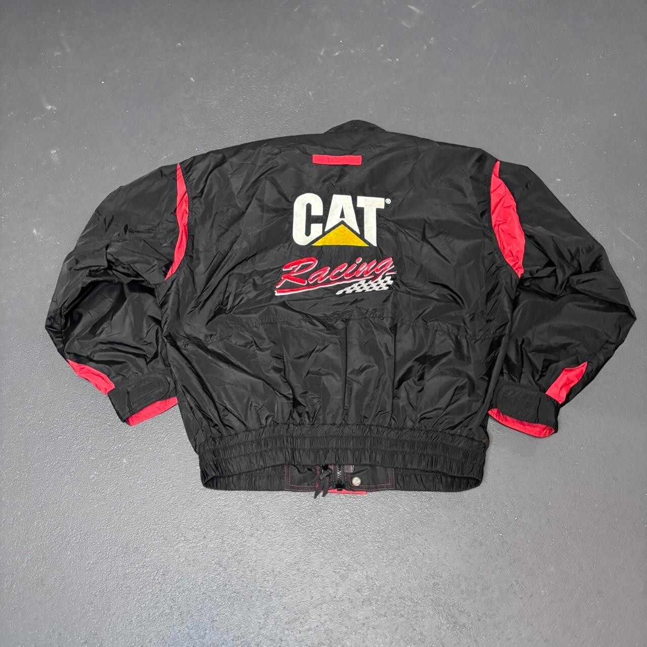 Vintage y2k 90s CAT Racing windbreaker