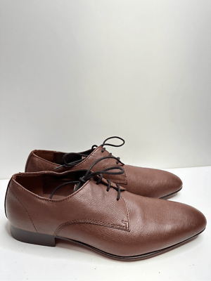BP Dress Shoes Mens Size 8.5 Brown Leather Derby Textured‎ Plain Toe Shoes BP Dress Shoes Mens Size 8.5 Brown Derby Textured Leather  main image 2