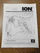 OOP Smart Parts ION Paintball Gun Paper Copy Operator Manual Parts Diagram