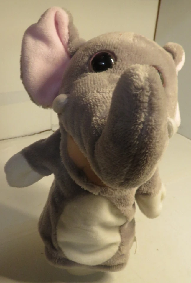 ELEFANTE Marioneta de Mano Peluche Ojos Grandes Brillantes Selva Kelly Juguetes Peluche 11" Foto 3 de 4