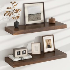 Floating Shelves for Wall, USA-Sourced Fir Wood 24 Inch Wall Shelves Set of 2,