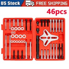 46pc Harmonic Balancer Gear Puller Steering Wheel Kit With Case