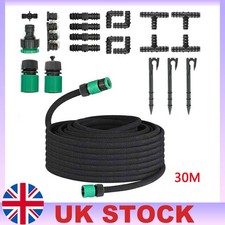 30M Soaker Garden Hose Soaker Drip Hose Set with 1/2" Connectors for Patios Lawn