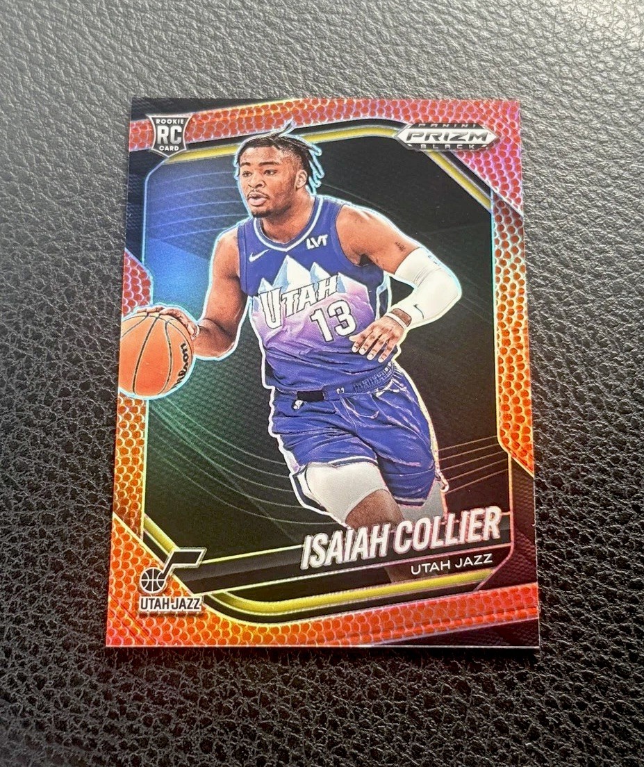 2024-25 Panini Prizm Black Isaiah Collier #32 Basketball Prizm /225
