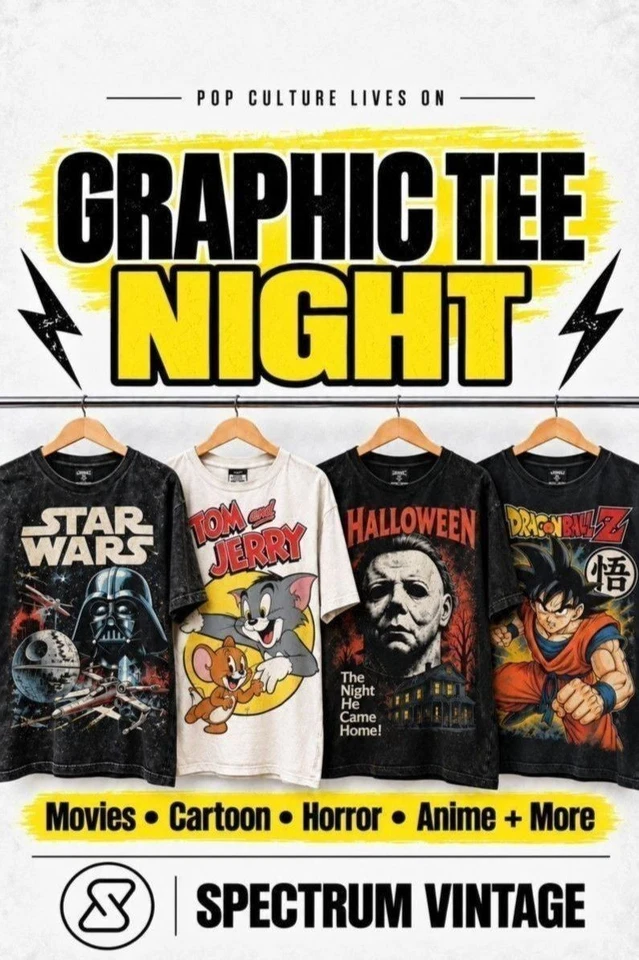 🎬 POP CULTURE TEE NIGHT | Horror, Anime, Movies, Cartoons + More