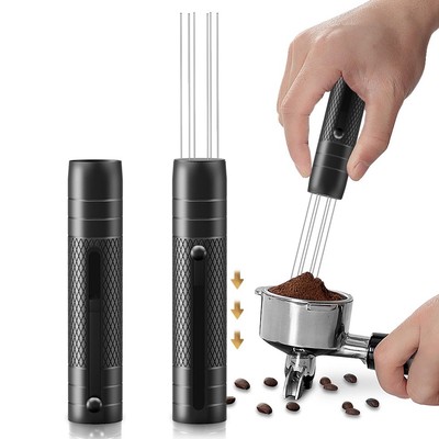 WDT Espresso-Verteilerwerkzeug – Mit 8 Edelstahlnadeln, Magnetisch, Rosa, Für Barista Und Kaffeeliebhaber
