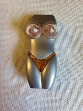 Vintage Novelty Cigarette Tobacco Cigar Lighter Metal Female In Bikini. Used 