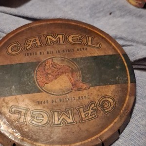 Camel Vintage Round Metal Collectible Tobacco Tin Can