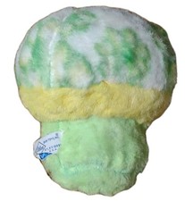 Plush Mushroom With Flower Designs Baby Rattle Toy 6  Vintage Eden Toys Stuffed