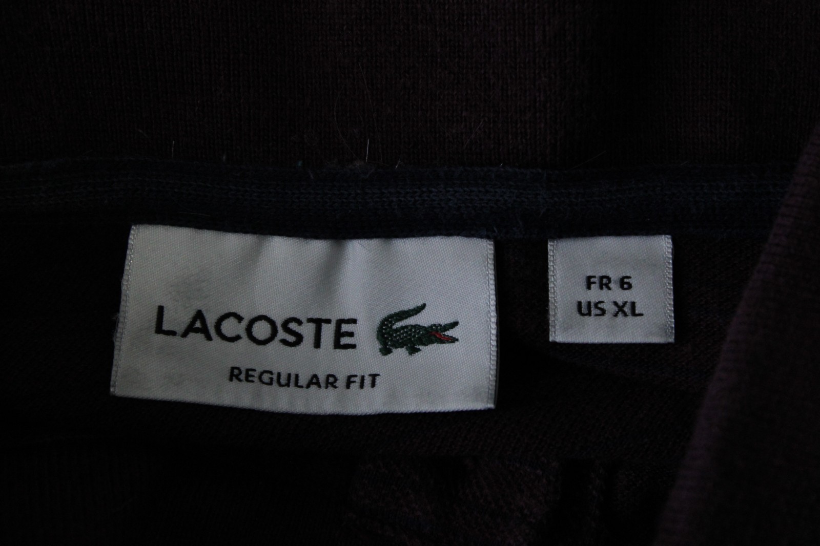 Lacoste Burgundy Striped Cotton Regular Long Sleeve Popover Polo Shirt Size 6 thumbnail 14