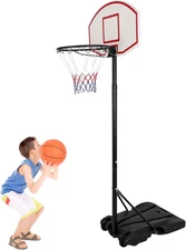 Portable Basketball Hoop Outdoor, Basketball Goal Adjustable 5.4-7Ft, Basket Bal