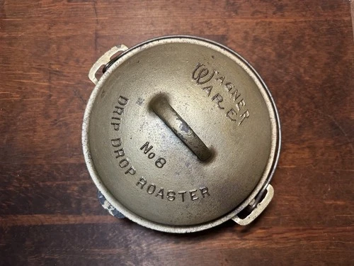 Wagner 8/1268Y Sidney-O  Nickel-Plated Cast Iron Dutch Oven w/ Drip Drop Lid