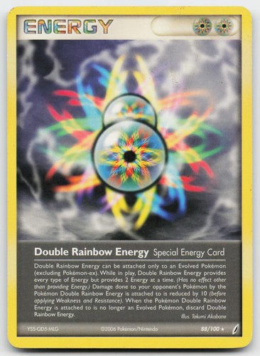 Double Rainbow Energy 88/100 Rare Crystal Guardians Pokemon Lightly Played