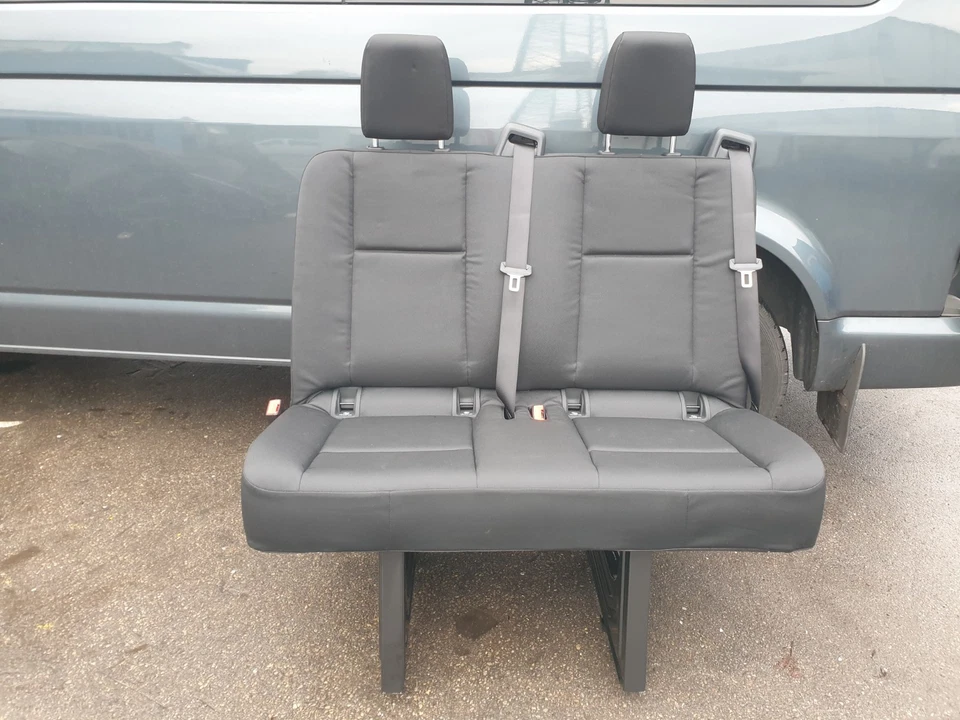 2er Sitzbank Orig. Mercedes Sprinter W907 W910 Stoff Maturin schwarz Isofix - Bild 2 von 4