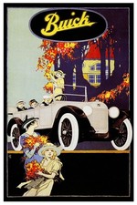 1920s Buick Vintage Ad Poster - Mid-century Style Retro Car 24x36