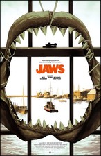 Jaws Great White Shark Window Steven Spielberg Classic Movie Poster Print Art