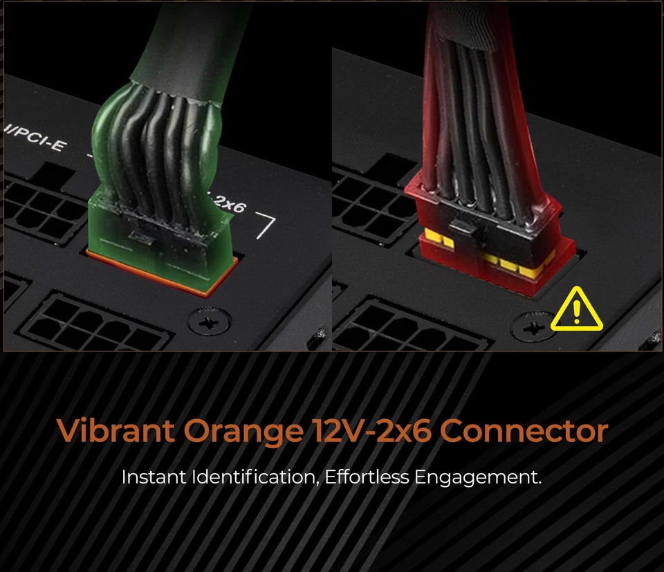 VMG 1000W 80+ Gold, ATX 3.0 & 3.1 Compatible, Full Modular Low-Noise Power Su... - Image 3 of 4