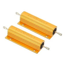 100W 8 Ohm Aluminum Shell Resistor Housing Resistor Wirewound Resistors 2pcs