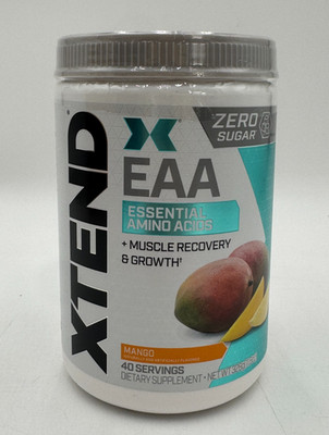 Xtend EAA Essential Amino Acids, 0 Sugar, 328g - 40 Servings, Mango, BB: 1/2027