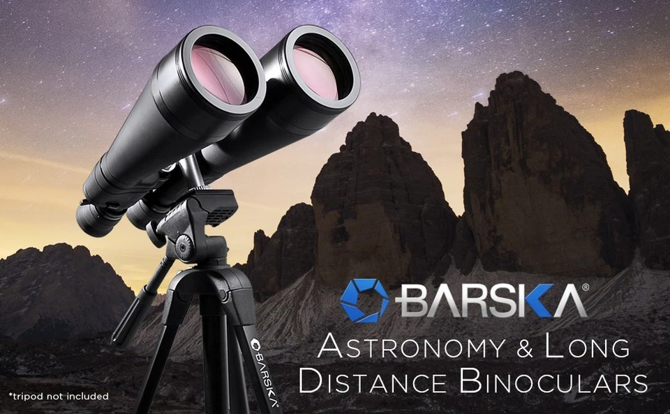 Binoculares con zoom Gladiador Barska 20-140x80 en negro con montaje y estuche, AB11184 Foto 4 de 4