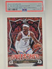 2024 Panini Donruss Shai Gilgeous-Alexander #11 Red Fireworks /55 OKC Thunder