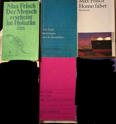 Max Frisch Konvolut 4 Bücher  Homo Faber  Biedermann Don Juan Holozän