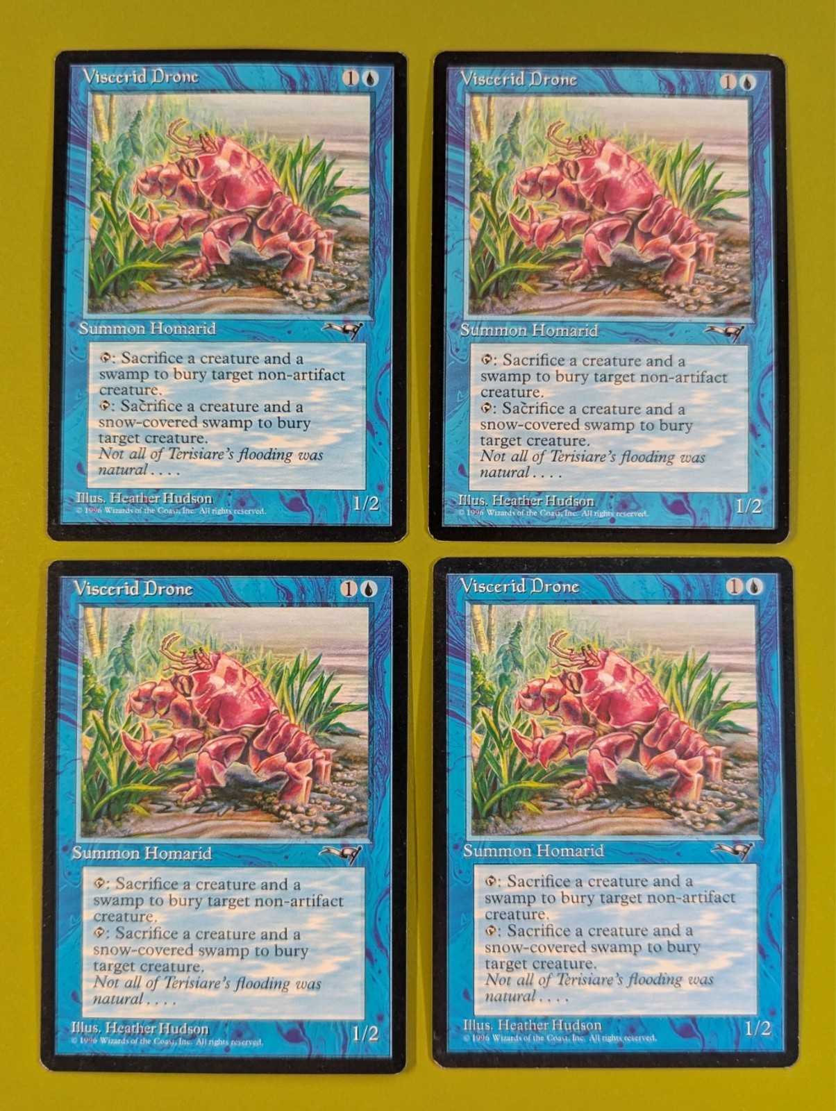Viscerid Drone x4 Alliances 4x Playset Magic the Gathering MTG