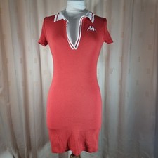 Zara Kappa Womens Size S Short Sleeved Coral Ribbed T Shirt Dress